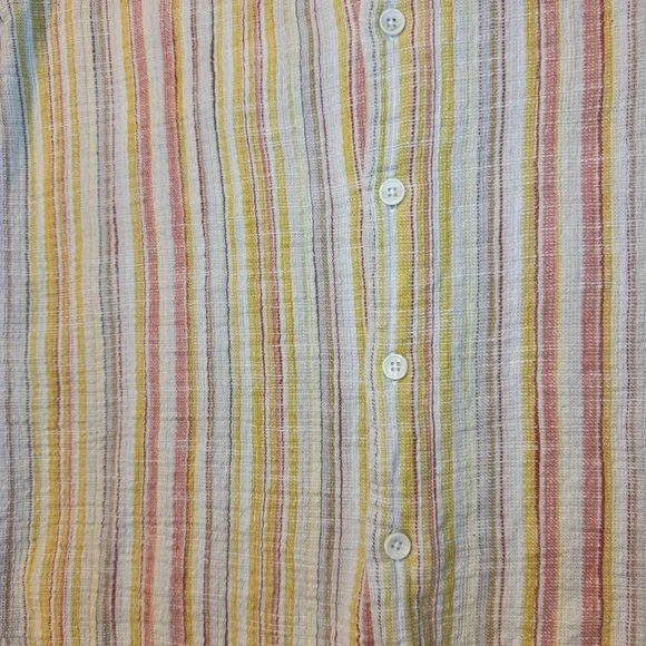 PacSun Button Down Resort Shirt Men’s Multicolored Striped Short Sleeve Size L - Picture 5 of 9